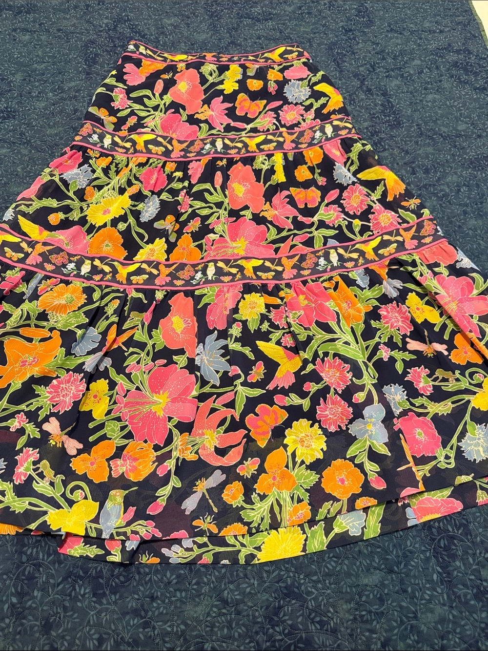 Gretchen Scott, Size S, Gorgeous Women’s Floral Tiered Skirt